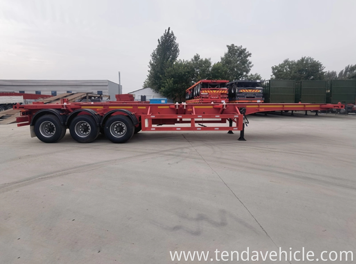 3 Axles 40Ft Skeleton Container Trailer